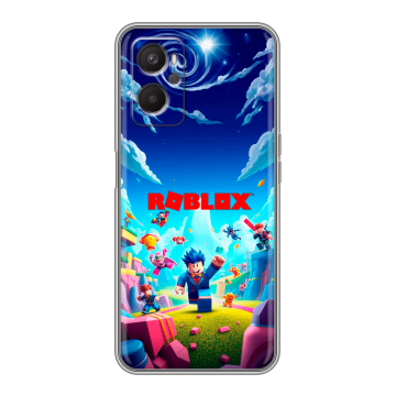 Силиконовый чехол на OPPO A36 с принтом Roblox Роблокс