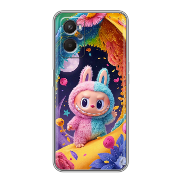 Силиконовый чехол на OPPO A36 с принтом Labubu Лабубу