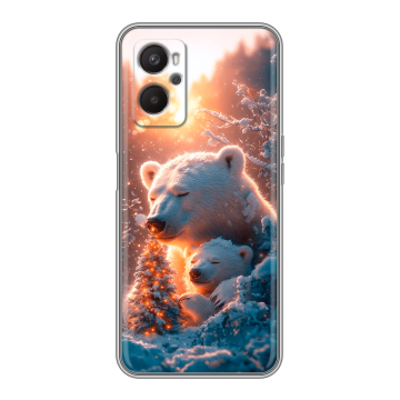 Силиконовый чехол на OPPO A36 с принтом Новый год Силиконовый чехол на OPPO A36 с принтом Новый год