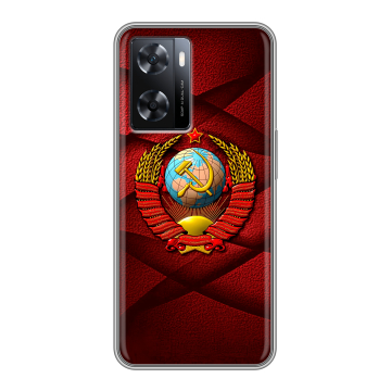 Силиконовый чехол на OPPO A57 с принтом Герб СССР Силиконовый чехол на OPPO A57 с принтом Герб СССР