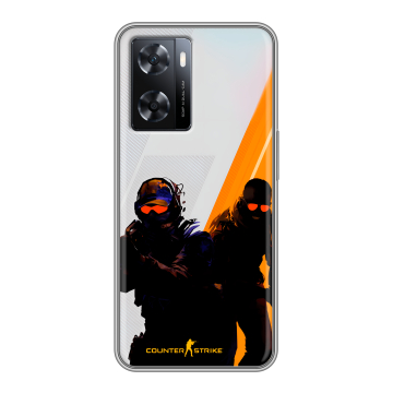 Силиконовый чехол на OPPO A57 с принтом Контер страйк Counter strike