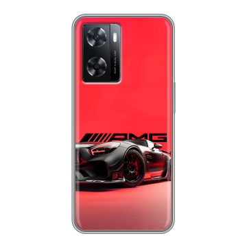 Силиконовый чехол на OPPO A57 с принтом Мерседес Mercedes AMG Силиконовый чехол на OPPO A57 с принтом Мерседес Mercedes AMG