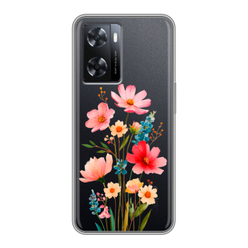 Силиконовый чехол на OPPO A57 с принтом Цветы Силиконовый чехол на OPPO A57 с принтом Цветы