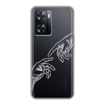 Силиконовый чехол на OPPO A57 с принтом Сотворение мира Силиконовый чехол на OPPO A57 с принтом Сотворение мира