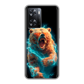 Силиконовый чехол на OPPO A57 с принтом Медведь Силиконовый чехол на OPPO A57 с принтом Медведь