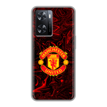 Силиконовый чехол на OPPO A57 с принтом Manchester United Силиконовый чехол на OPPO A57 с принтом Manchester United