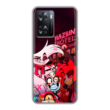 Силиконовый чехол на OPPO A57 с принтом Hazbin Hotel Отель Хазбин Силиконовый чехол на OPPO A57 с принтом Hazbin Hotel Отель Хазбин