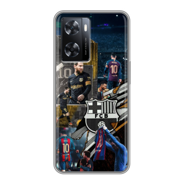 Силиконовый чехол на OPPO A57 с принтом Messi Barcelona Силиконовый чехол на OPPO A57 с принтом Messi Barcelona