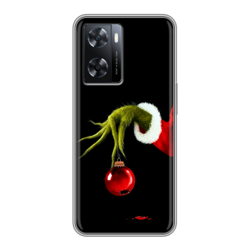 Силиконовый чехол на OPPO A57 с принтом Новый год Гринч Силиконовый чехол на OPPO A57 с принтом Новый год Гринч