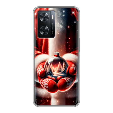 Силиконовый чехол на OPPO A57 с принтом Новый год Силиконовый чехол на OPPO A57 с принтом Новый год