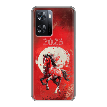 Силиконовый чехол на OPPO A57 с принтом Новый год Силиконовый чехол на OPPO A57 с принтом Новый год