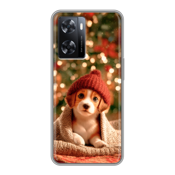 Силиконовый чехол на OPPO A57 с принтом Новый год Силиконовый чехол на OPPO A57 с принтом Новый год