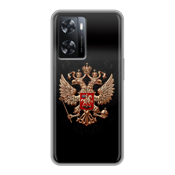Силиконовый чехол на OPPO A77 с принтом Герб России Силиконовый чехол на OPPO A77 с принтом Герб России