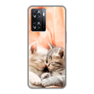 Силиконовый чехол на OPPO A77 с принтом Котята Силиконовый чехол на OPPO A77 с принтом Котята