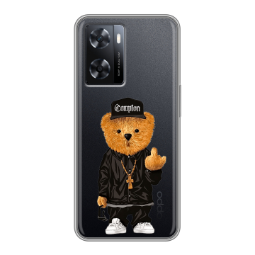 Силиконовый чехол на OPPO A77 с принтом Мишка