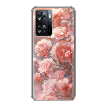 Силиконовый чехол на OPPO A77 с принтом Розовые розы
