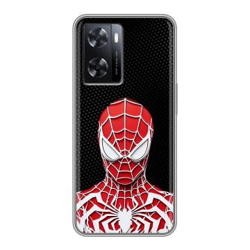 Силиконовый чехол на OPPO A77 с принтом человек паук spiderman Силиконовый чехол на OPPO A77 с принтом человек паук spiderman
