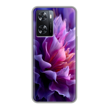 Силиконовый чехол на OPPO A77 с принтом женский цветы