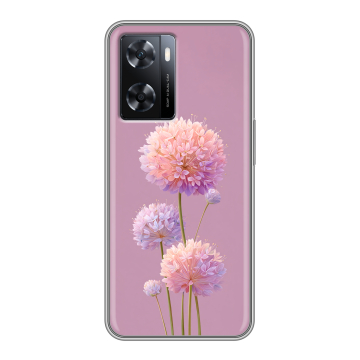 Силиконовый чехол на OPPO A77 с принтом Цветы