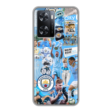 Силиконовый чехол на OPPO A77 с принтом Man City Манчестер Сити