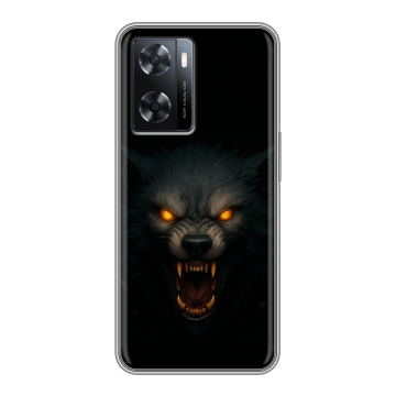 Силиконовый чехол на OPPO A77 с принтом Волк
