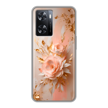 Силиконовый чехол на OPPO A77 с принтом женский