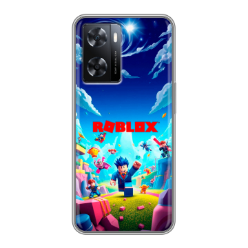 Силиконовый чехол на OPPO A77 с принтом Roblox Роблокс Силиконовый чехол на OPPO A77 с принтом Roblox Роблокс