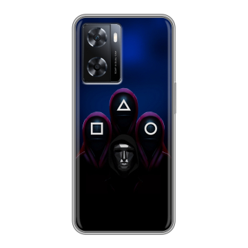 Силиконовый чехол на OPPO A77 с принтом Игра Кальмара
