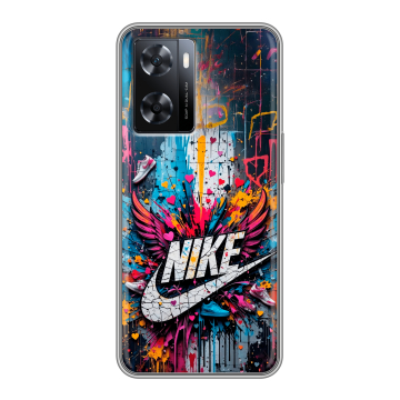 Силиконовый чехол на OPPO A77 с принтом Nike Найк Силиконовый чехол на OPPO A77 с принтом Nike Найк