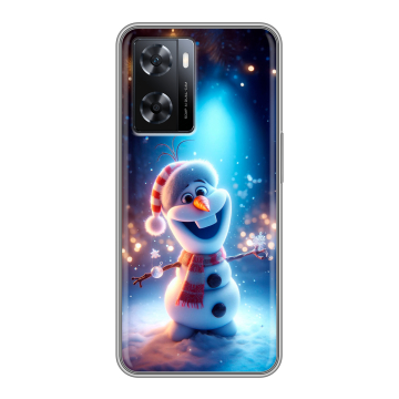 Силиконовый чехол на OPPO A77 с принтом Новый год