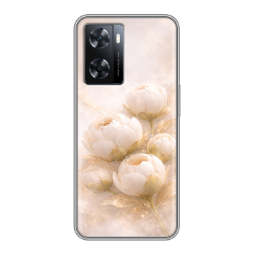 Силиконовый чехол на OPPO A77 с принтом женский