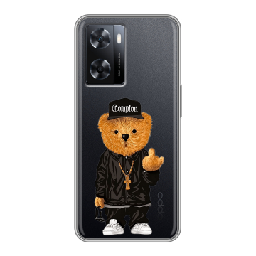 Силиконовый чехол на OPPO A77s с принтом Плюшевый медведь Силиконовый чехол на OPPO A77s с принтом Плюшевый медведь
