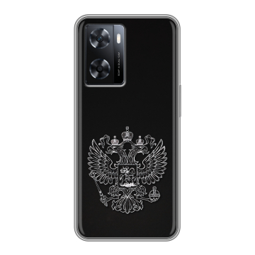 Силиконовый чехол на OPPO A77s с принтом Герб России