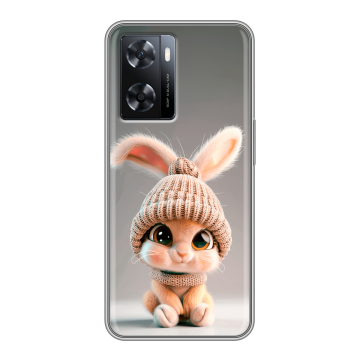 Силиконовый чехол на OPPO A77s с принтом Кролик