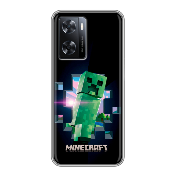 Силиконовый чехол на OPPO A77s с принтом Майнкрафт Minecraft Силиконовый чехол на OPPO A77s с принтом Майнкрафт Minecraft