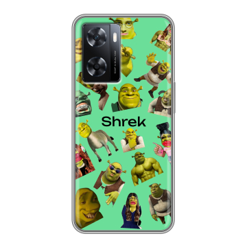 Силиконовый чехол на OPPO A77s с принтом Шрек Shrek Силиконовый чехол на OPPO A77s с принтом Шрек Shrek