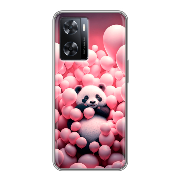 Силиконовый чехол на OPPO A77s с принтом Панда