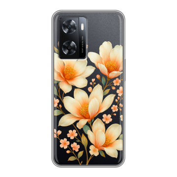 Силиконовый чехол на OPPO A77s с принтом Цветы Силиконовый чехол на OPPO A77s с принтом Цветы