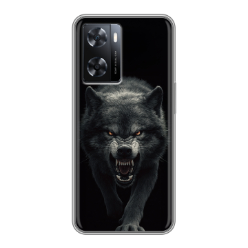 Силиконовый чехол на OPPO A77s с принтом Волк Силиконовый чехол на OPPO A77s с принтом Волк