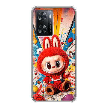 Силиконовый чехол на OPPO A77s с принтом Labubu Лабубу Силиконовый чехол на OPPO A77s с принтом Labubu Лабубу