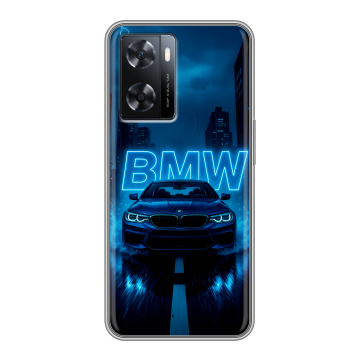 Силиконовый чехол на OPPO A77s с принтом BMW БМВ Силиконовый чехол на OPPO A77s с принтом BMW БМВ