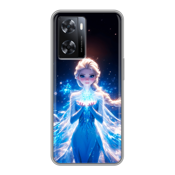 Силиконовый чехол на OPPO A77s с принтом Холодное сердце Frozen Силиконовый чехол на OPPO A77s с принтом Холодное сердце Frozen