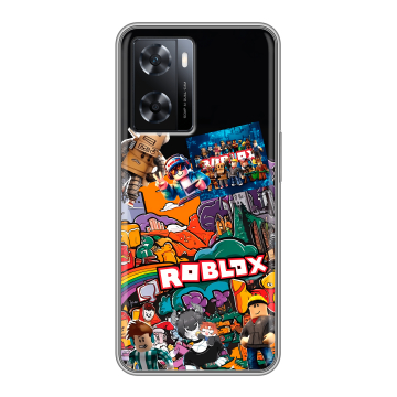 Силиконовый чехол на OPPO A77s с принтом Roblox Роблокс Силиконовый чехол на OPPO A77s с принтом Roblox Роблокс