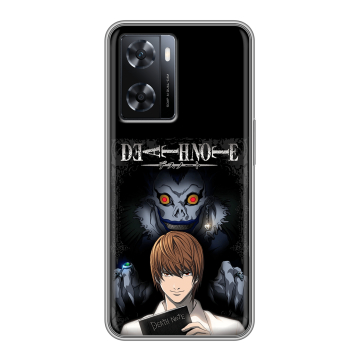 Силиконовый чехол на OPPO A77s с принтом Death note Тетрадь смерти Силиконовый чехол на OPPO A77s с принтом Death note Тетрадь смерти