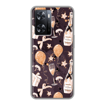 Силиконовый чехол на OPPO A77s с принтом Новый год Силиконовый чехол на OPPO A77s с принтом Новый год