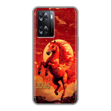 Силиконовый чехол на OPPO A77s с принтом Новый год Силиконовый чехол на OPPO A77s с принтом Новый год