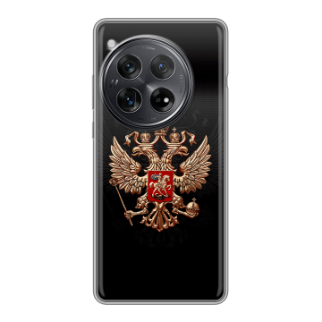 Силиконовый чехол на OnePlus 12 с принтом Герб России Силиконовый чехол на OnePlus 12 с принтом Герб России