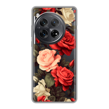 Силиконовый чехол на OnePlus 12 с принтом Розы