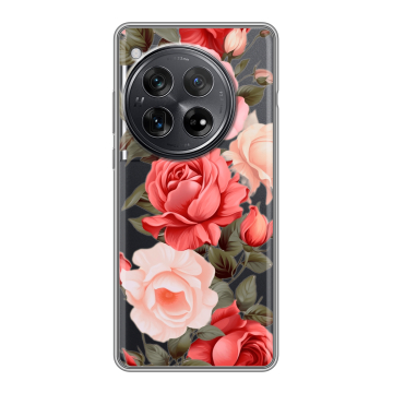 Силиконовый чехол на OnePlus 12 с принтом Розы