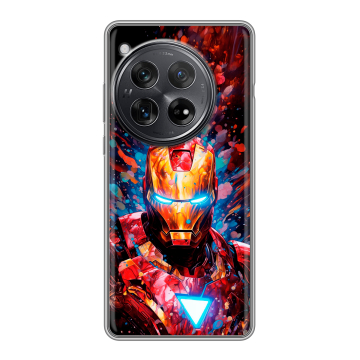 Силиконовый чехол на OnePlus 12 с принтом Железный человек Ironman